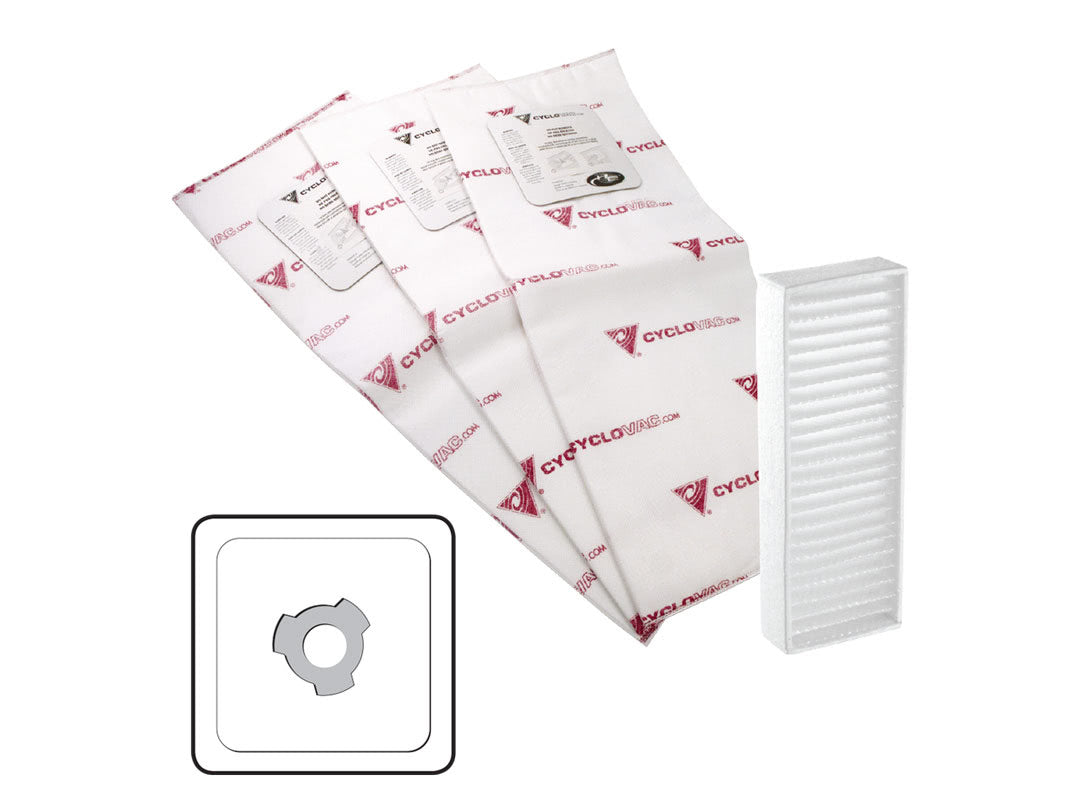 Central Vacuum Bags 3-Pack and Filter